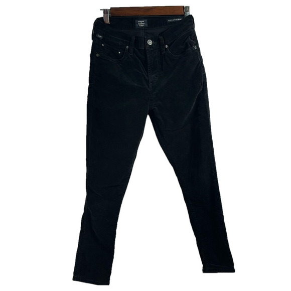 Citizens of Humanity Rocket Crop Petite Skinny Velvet Pants Size 25 - Picture 1 of 11